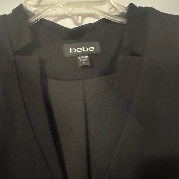 Bebe Black Sleeveless Zip Front Jumpsuit size large - Picture 6 of 11